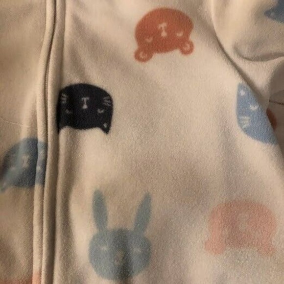 Carter's Baby Girl Fleece Sleep Sack Size 6 to 9 Months, Long Sleeves w Zipper - Picture 5 of 5